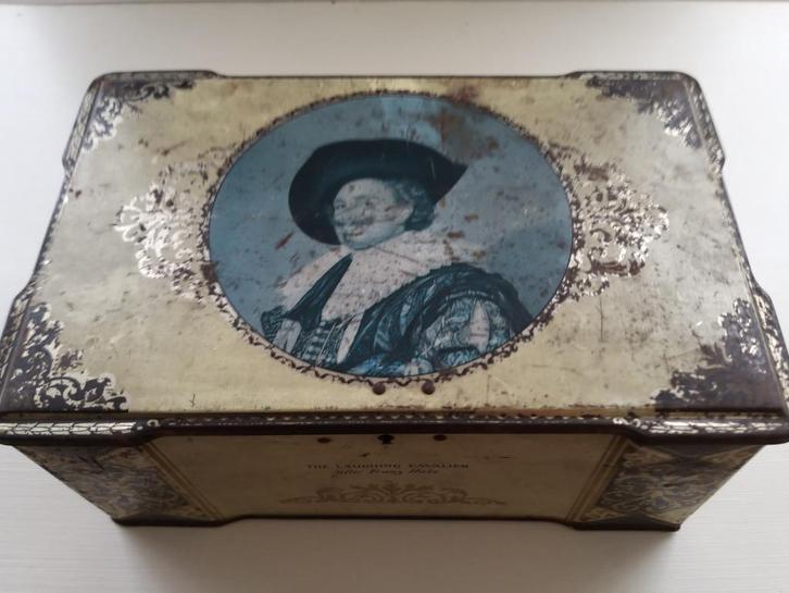 Vintage Thorne's groot toffee blik the laughing cavalier, Verzamelen, Blikken, Gebruikt, Overige, Ophalen of Verzenden