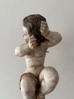 Antieke Cherubijn uit Erfenis, Antiek en Kunst, Kunst | Beelden en Houtsnijwerken, Ophalen