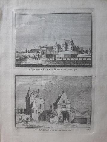403-404*/ Noorderpoort te Hoorn Gravure uit 1757 beschikbaar voor biedingen