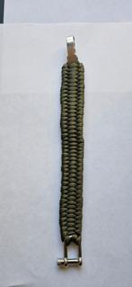 Paracord armband groen met metalen sluiting. Incl.verzenden, Ophalen of Verzenden, Nieuw, Groen