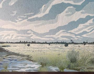 Antje Veldstra.  Houtsnede beschikbaar voor biedingen