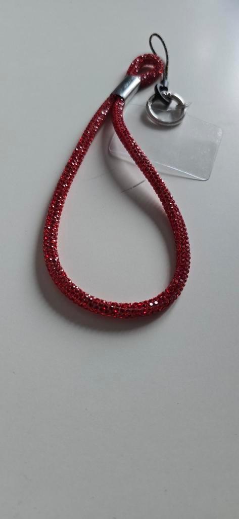 Telefoonkoord Rood – Sparkle Collection, Sieraden, Tassen en Uiterlijk, Armbanden, Nieuw, Rood, Ophalen of Verzenden