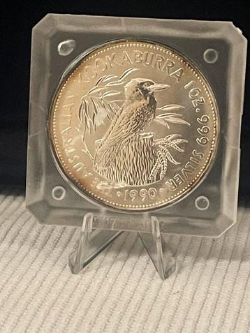 1 oz Zilveren 1990 – Kookaburra Munt (First Year Issue) beschikbaar voor biedingen