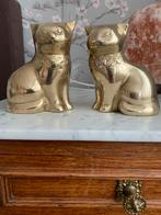 Twee massief koperen katten, Antiek en Kunst, Ophalen
