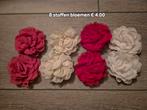8 Stoffen Bloemen - zonder klem, Hobby en Vrije tijd, Stoffen en Lappen, Ophalen of Verzenden, Zo goed als nieuw, Roze, Polyester