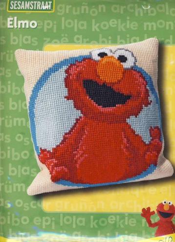 Cado koopje sesamstraat borduurpakket kussen elmo  laatste beschikbaar voor biedingen