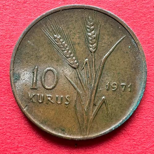 Turkije 10 kurus 1971, Postzegels en Munten, Munten | Europa | Niet-Euromunten, Verzenden