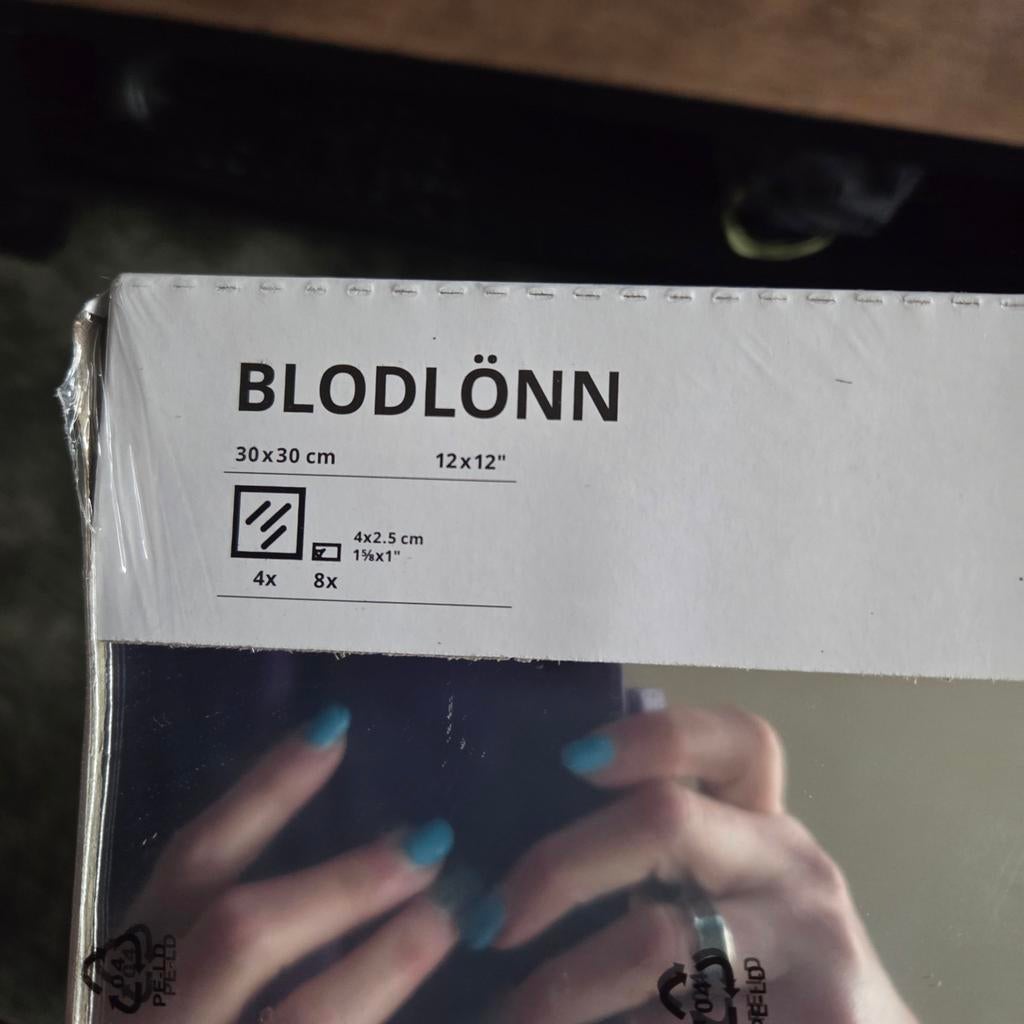 IKEA Blodlonn Spiegel 3 pakken - Nieuw in verpakking, Ophalen, Minder dan 50 cm, Vierkant, Nieuw