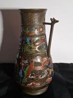Cloisonné vaas brons japans,antiek., Antiek en Kunst, Ophalen of Verzenden