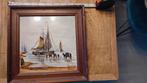Delfts Polychroom Tegeltableau met Lijst - 26 cm, Antiek en Kunst, Ophalen of Verzenden