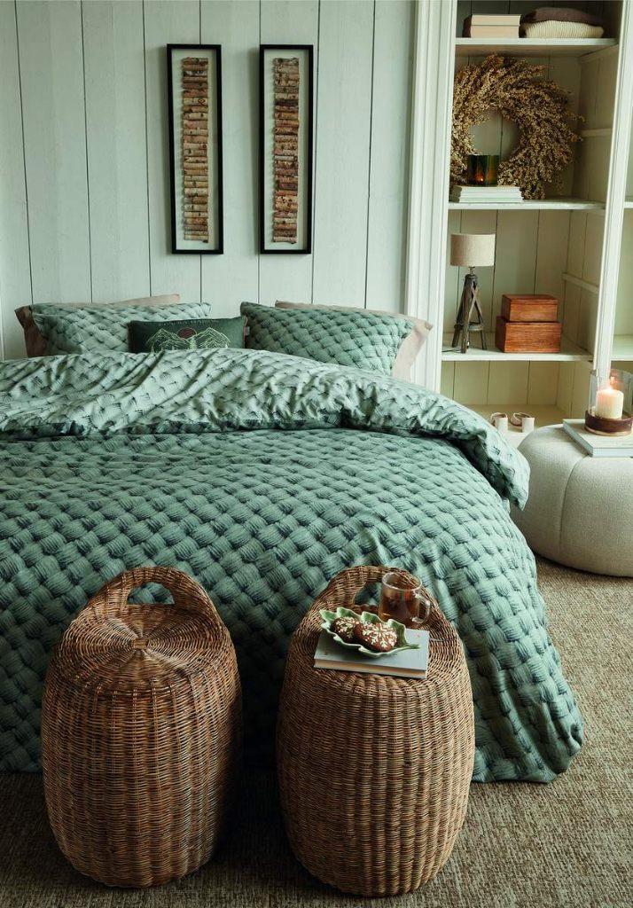 Riviera Maison dekbedovertrek WOVEN WOOL FLANEL -50%, Huis en Inrichting, Slaapkamer | Beddengoed, Nieuw, Dekbedovertrek, Eenpersoons