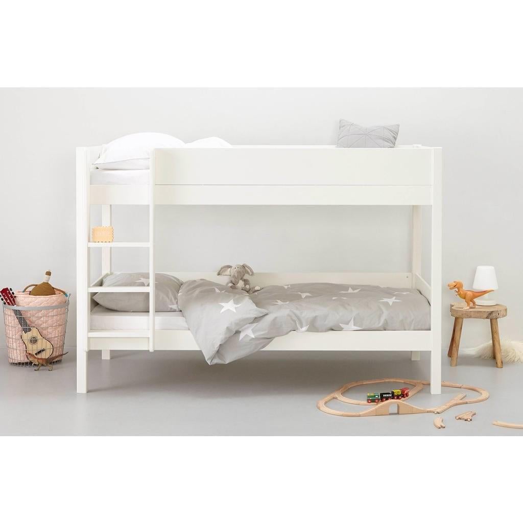 Wehkamp Nous Kids Stapelbed en lades Charlie 90x200 cm wit, Ophalen, Zo goed als nieuw, Stapelbed