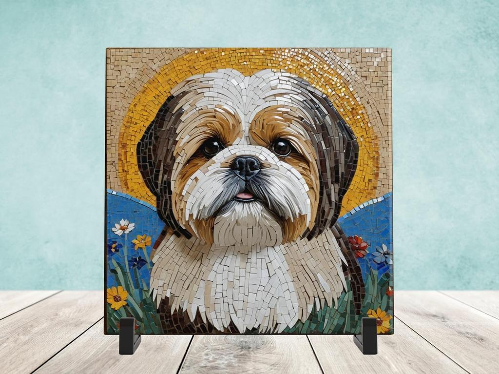 Shih-Tzu Mozaïek tegel incl houder, Ophalen of Verzenden, Nieuw