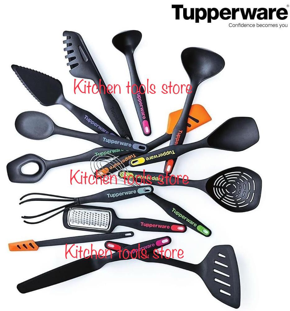 Tupperware keukenhulpjes serveerlepel roerlepel schuimspaan, Ophalen of Verzenden, Nieuw, Oranje, Overige typen