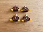 Partij N776=4x Nieuwe Lego lijfjes voor poppetjes wolfpack
