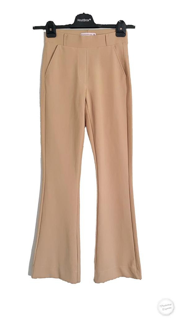 Mooie travelstof broek van Studio Anneloes XS, Maroastraat 77 1060 LG Amsterdam, Beige, Ophalen of Verzenden, Zo goed als nieuw