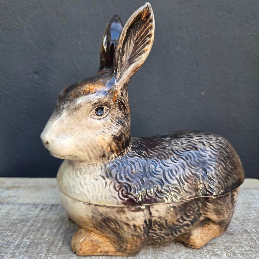 Brocante Aardewerk Terrine Haas Michel Caugant, Antiek en Kunst, Curiosa en Brocante, Ophalen of Verzenden