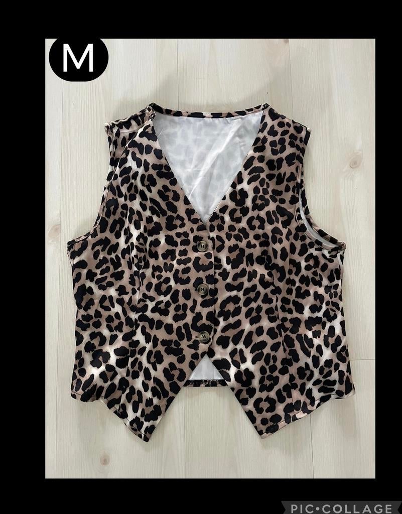 Nieuw Luipaardprint Vestje Maat M, Kleding | Dames, Overige Dameskleding, Ophalen of Verzenden, Nieuw