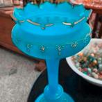 Vaas antieke Tsjechische Victoriaanse tijdperk azuur blauwe, Ophalen of Verzenden