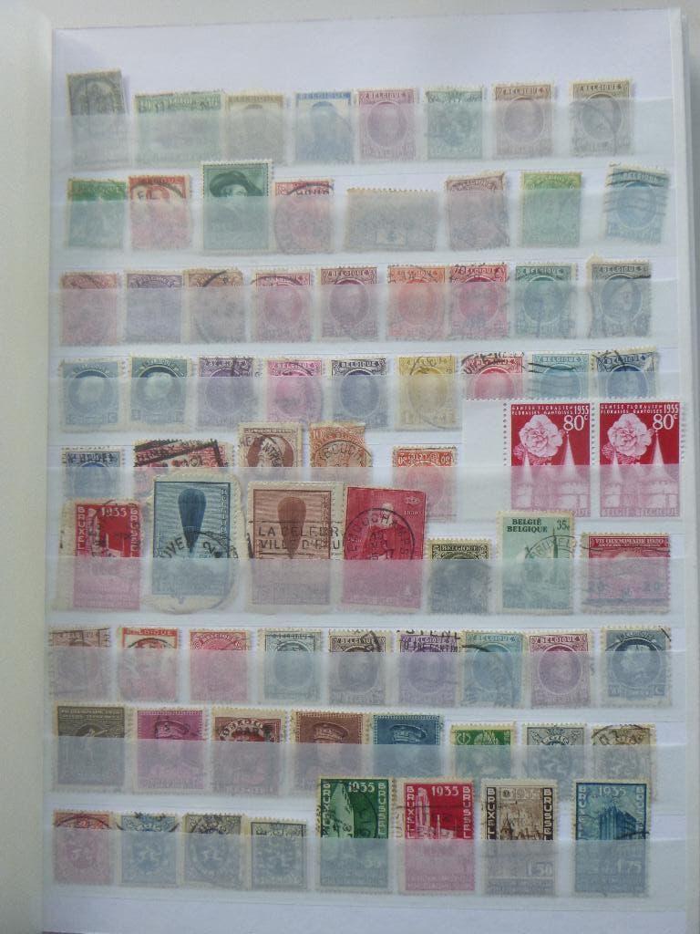 stockboek vol Belgie, Denemarken Duits Rijk, Bayern Danzig,, Postzegels en Munten, Postzegels | Volle albums en Verzamelingen