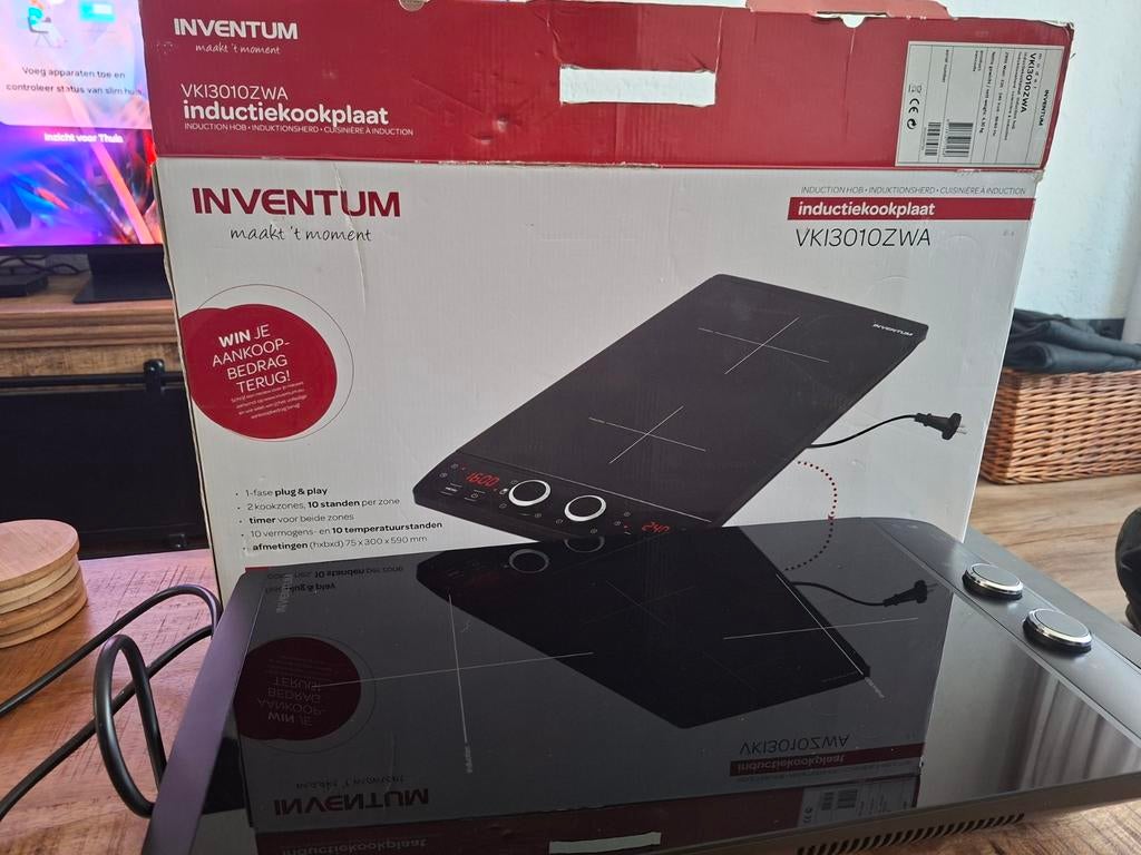 Inventum VKl3010ZWA 2-zone inductiekookplaat, Ophalen, 3 kookzones of minder, Zo goed als nieuw, Inductie