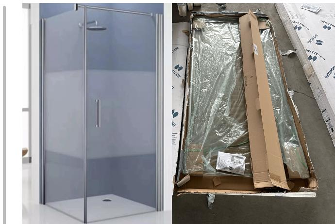 Novellini douchedeur en zijwand (BN01serie) *100x90 cm*Nieuw, Ophalen, Nieuw, Glas, Douche