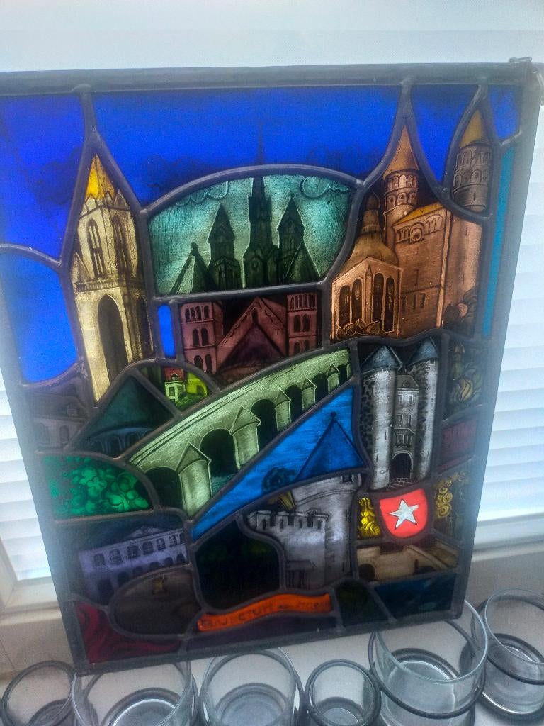 Glas in lood maastricht, Antiek en Kunst, Antiek | Glas en Kristal, Ophalen of Verzenden