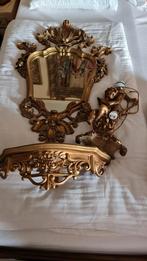 Zware spiegel met lamp en console, Antiek en Kunst, Curiosa en Brocante, Ophalen