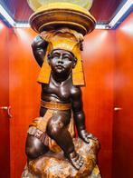 Vintage houtsnijwerk moor bijzettafel groot beeld, Ophalen of Verzenden