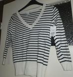 Mooi off white donkerblauw gestreept H&M truitje xs nieuw!, H&M, Verzenden, Wit, Nieuw