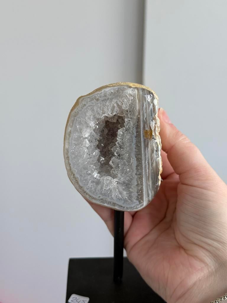 Agaat op standaard, Verzamelen, Mineralen en Fossielen, Ophalen of Verzenden