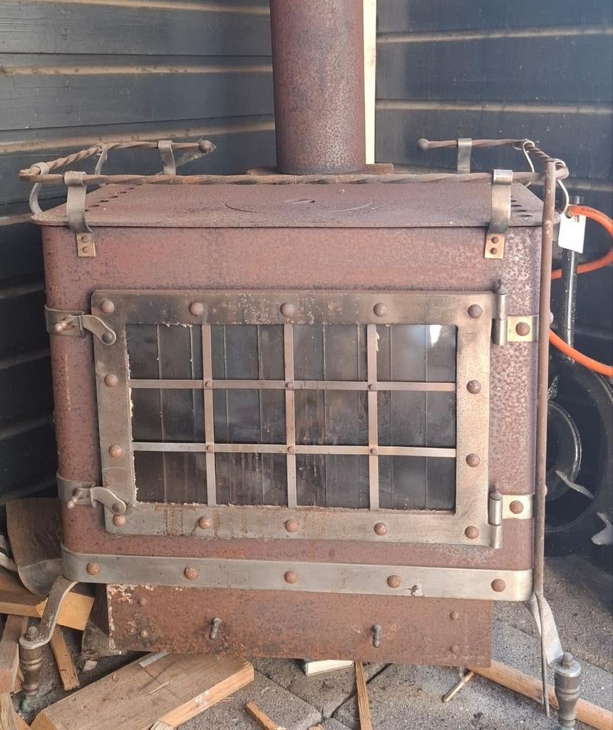 Vintage Houtkachel, Huis en Inrichting, Kachels, Ophalen, Gebruikt, Hout, Houtkachel
