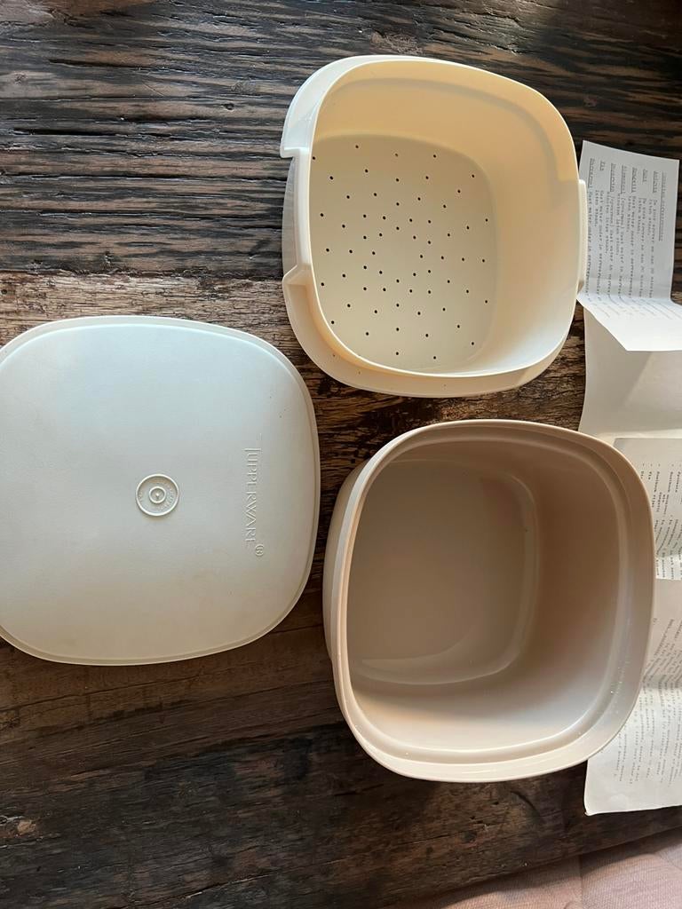 Tupperware serveerwonder nieuw met recepten, Huis en Inrichting, Keuken | Tupperware, Ophalen of Verzenden, Nieuw, Crème, Schaal