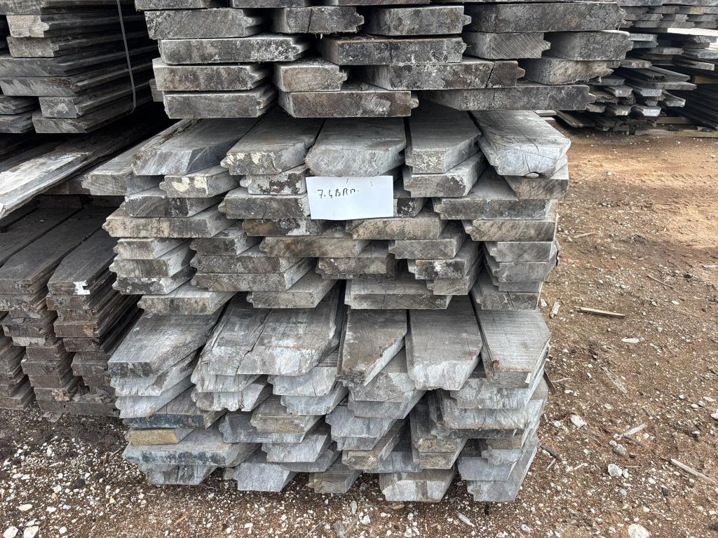 Gebruikte Hardhouten Damwandplanken – 5 cm dik, 450 cm lang