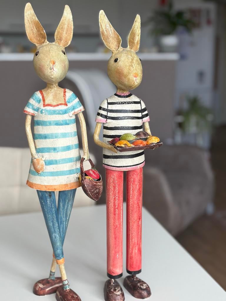 Ijzeren hazen, Gebruikt, Meerkleurig, Overige stijlen, Ophalen of Verzenden