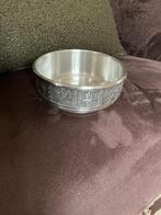 Vintage Noorse tinnen kom met reliëf decoratie, Antiek en Kunst, Ophalen of Verzenden