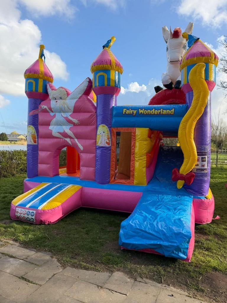 Springkussen 'Fairy Wonderland' te huur, huren., Ophalen, Zo goed als nieuw, Overige