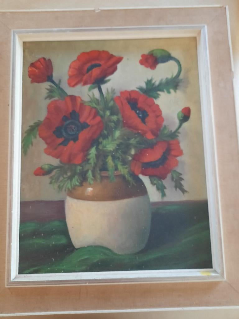 Olieverf schilderij bloem decor, Ophalen