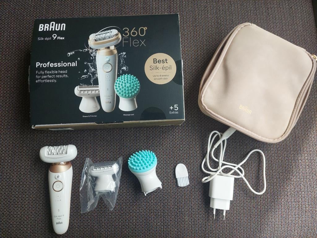 Braun silk epil 9 flex epilator, lady shave, Ophalen of Verzenden, Zo goed als nieuw, Overige typen