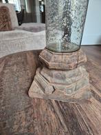 Oude stoere houten poer met bubbelglas, Ophalen