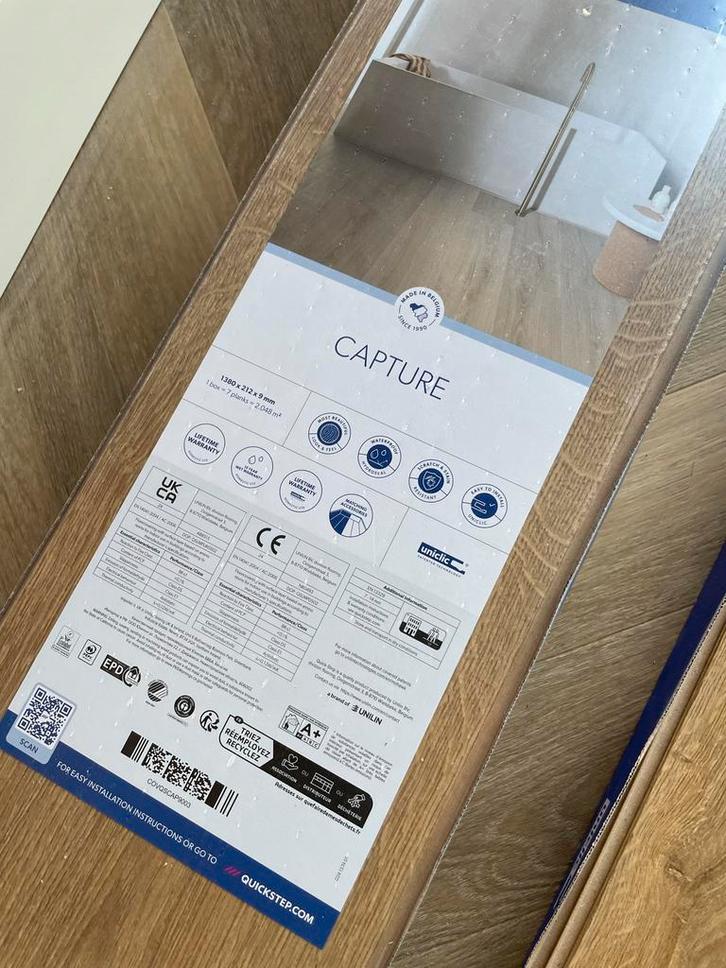 Quick-Step Capture Laminaat - Nieuw in doos, Doe-het-zelf en Verbouw, Vloerdelen en Plavuizen, Nieuw, Laminaat, Kunststof, 150 cm of meer