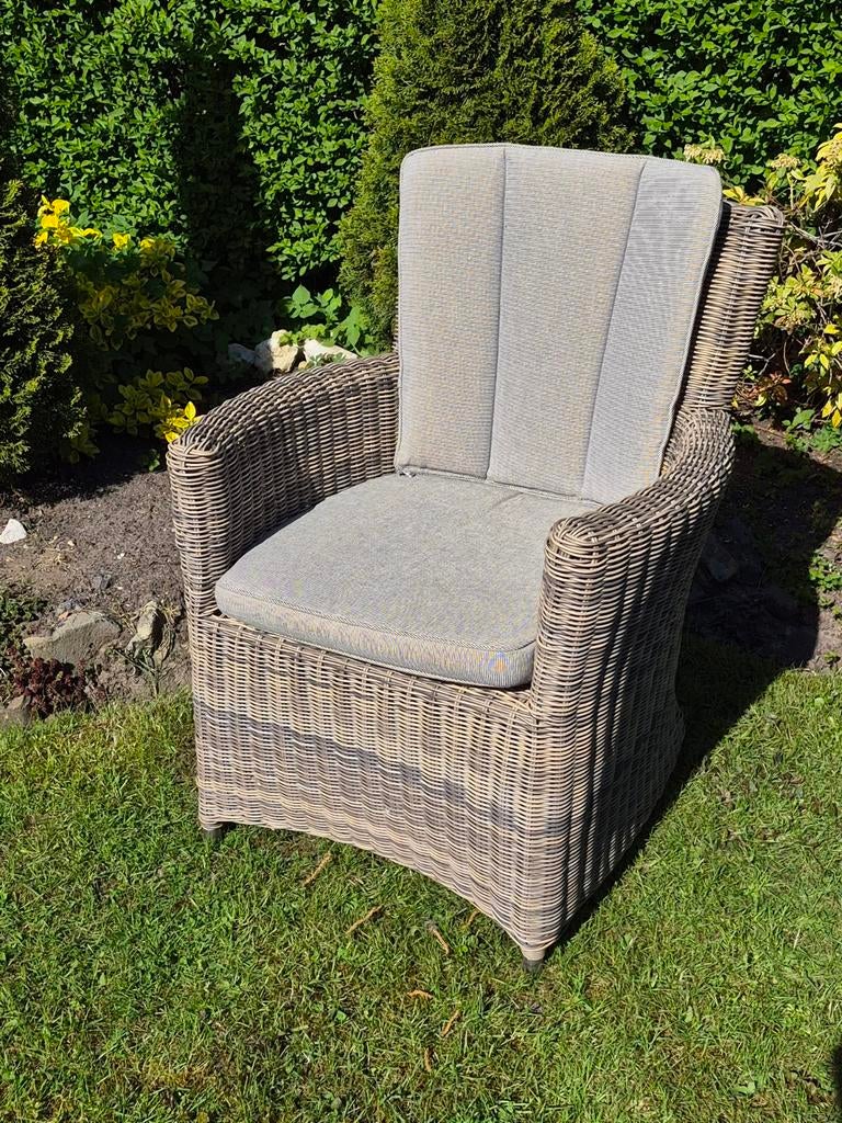 6x Bellagio dining stoelen en 1 hocker, Tuin en Terras, Tuinstoelen, Ophalen, Zo goed als nieuw, Wicker