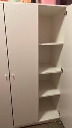 Witte IKEA kast met deuren en planken, Ophalen, Gebruikt, 100 tot 150 cm, 200 cm of meer