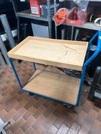 Fetra tafelwagen magazijnkar met 2 laadvakken en duwbeugel, Ophalen, Gebruikt, 70 tot 120 cm