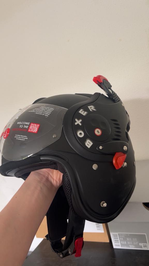 Roof Boxer V8 Mat Zwart maat L Systeemhelm, Motoren, Kleding | Motorhelmen, Systeemhelm, Heren, Ophalen of Verzenden, L