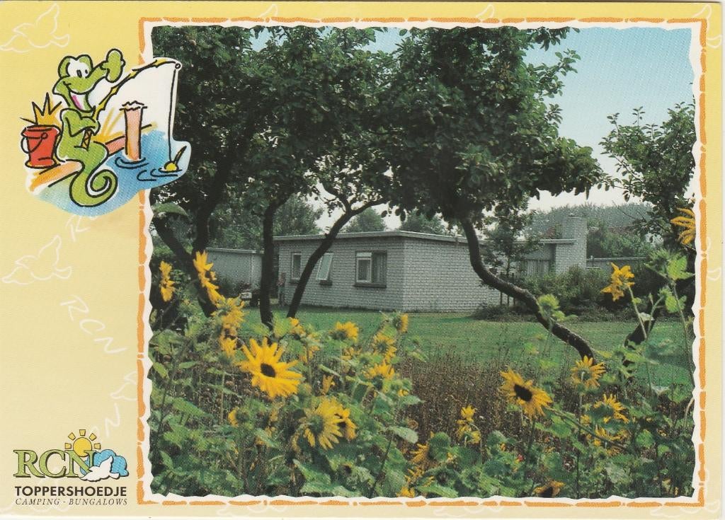 OUDDORP Toppershoedje Camping Bungalows, Verzamelen, Ansichtkaarten | Nederland, Verzenden, 1980 tot heden, Gelopen, Zuid-Holland