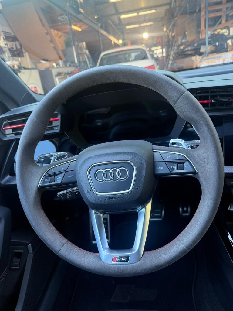 Audi Stuur Alcantara Compleet Flippers Airbag Rode Stiksels, Auto-onderdelen, Ophalen of Verzenden, Nieuw