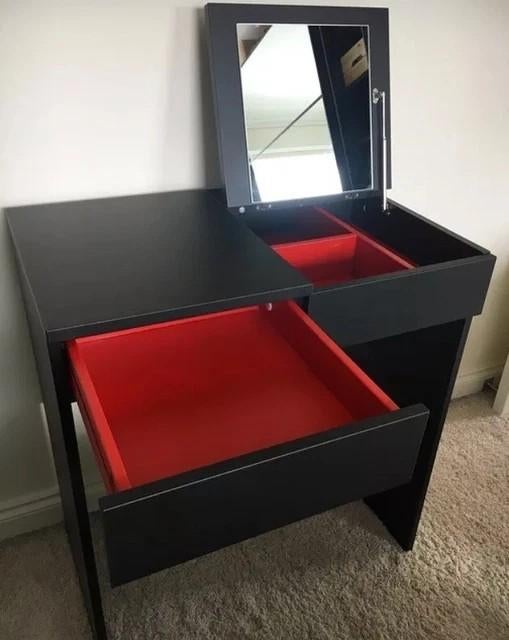 Ikea Brimnes kaptafel / make-up tafel zwart, Huis en Inrichting, Ophalen