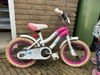 Kinder fiets 14 inch wit/roze, Fietsen en Brommers, Fietsen | Kinderfietsjes, Ophalen, Zo goed als nieuw, Minder dan 16 inch