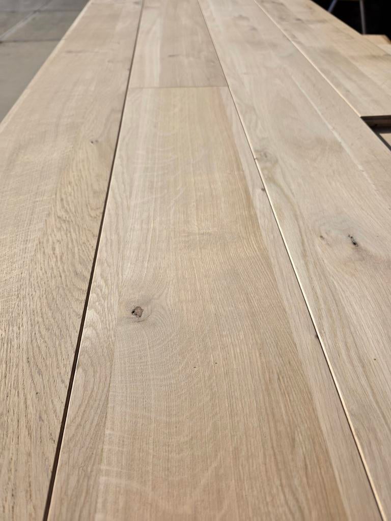 31M2 massieve eikenhouten vloerdelen #VERNIEUWD#, Doe-het-zelf en Verbouw, Vloerdelen en Plavuizen, Gebruikt, 10 m² of meer, 10 tot 30 cm